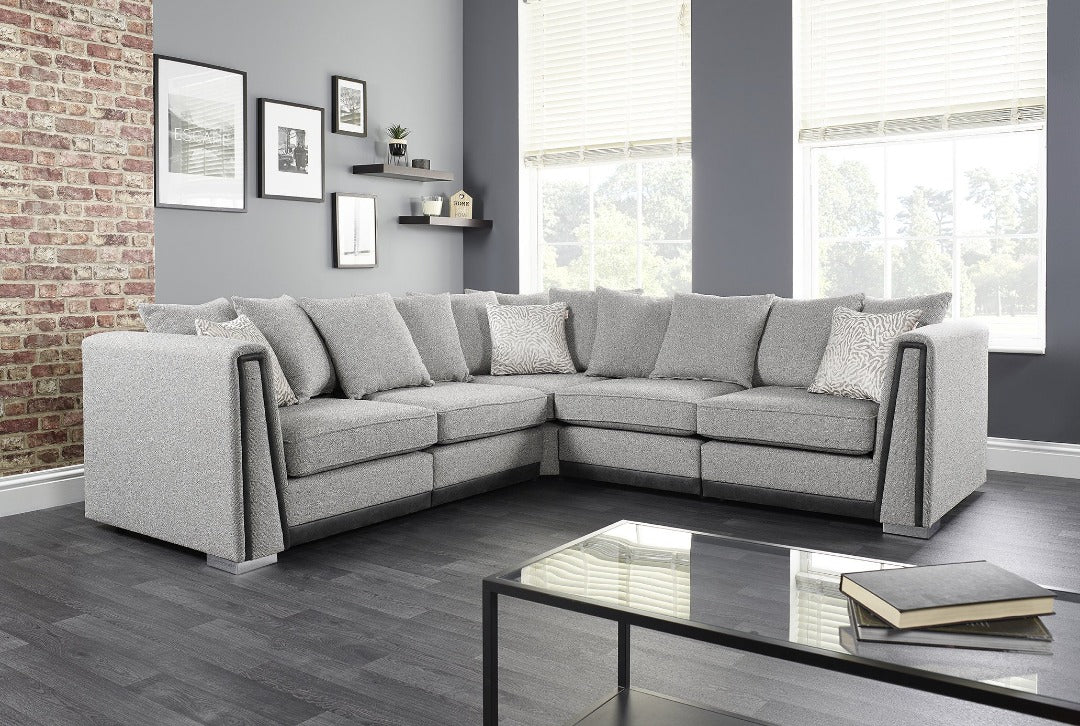 Edinburgh Corner Sofa 2&2 Seater Light Grey The Great British Sofa