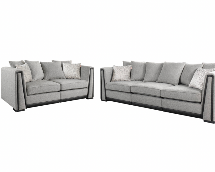 Edinburgh 3 Seater And 2 Seater Sofas Light Grey The Great British