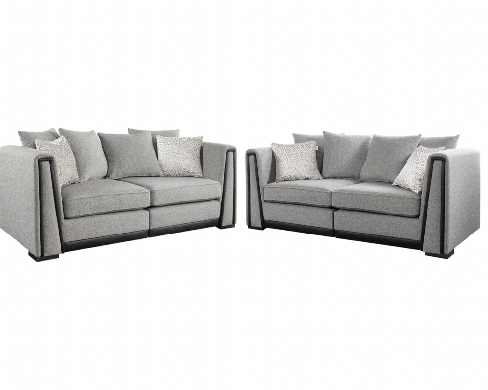 Edinburgh 2 x 2 Seater Sofas Light Grey The Great British Sofa Company